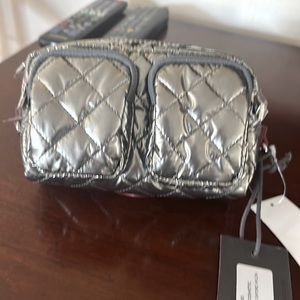 MZ Wallace NWT medium gunmetal cosmetic bag, limited edition color